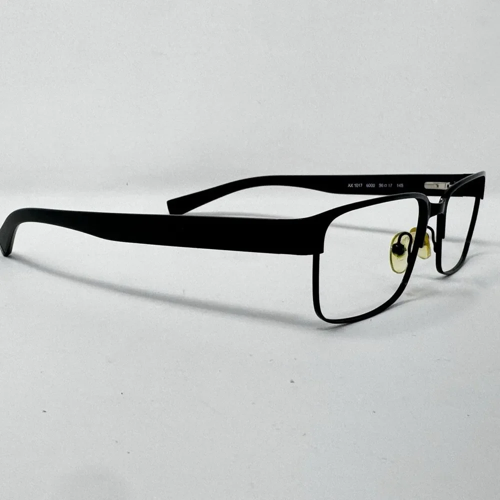 Armani Exchange AX1017 6000 Black Rectangular Eyeglass Frames 56-17-145